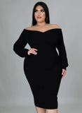 Plus Size Sweetheart Long Bodycon