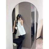 Temperament Lazy Sleeveless Tidly Sleeveless Dress Women's Summer Loose Broad Legs Trousers Casual