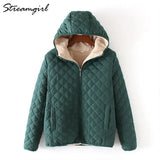 Women Fleece Coats And Jackets Winter Warm Padded Winter Coats For Women Hooded Outwear Velvet Coat Warm Basic Jacket