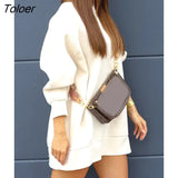 Hoodie Short Dress Women O-neck Long Sleeve Green Khaki Loose Long Sweatshirt Tops 2022 Autnmn Woman Clothing New
