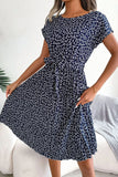 Floral Pleated Belted
