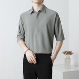 Men's Polo Short-Sleeved Shirts, Casual Breathable Lapels, Slimming And Stylish Vintage T-Shirts For Men.-Outfit