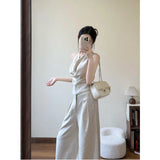 Neck Collar Vest Temperament High-End Blouse Broad Leg Slack Feel To Wear