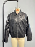Women's Summer Fashion Temperament Autumn And Winter New Imitation Leather Bomber Jacket