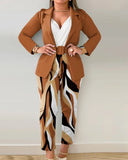 Independent Station Popular Style Women's Suit Autumn And Winter New Suit Trouser Suit With Belt-Outfit