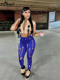 Summer Skinny Pants Women High Waist Hollow Out See Through Leggings Mesh Pants Women Sexy Club Hole Black Trousers