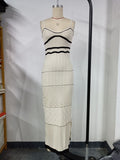 New Sexy Wool Dress Slings Black U Collar Low-Bode Hip