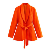 Belt Dress Collar Suit Jacket 2310187 Slim Straight Tube High Waist Trousers 2216118 Suit-Outfit