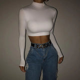 Women's Bottom Shirt 2025 Autumn And Winter 2025 New T-Shirt Long-Sleeved Long-Sleeved Short-Sleeved Umbilly Sexy Body-Playing