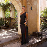 Spring And Summer Temperament To Self-Cultivated Maid Wind Open Fork Sexy Vertegding Dress