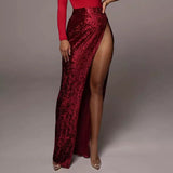 Slim Pit Spring Dress Elegantly Opened Women's Skirt INS Long