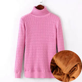 Women Thick Sweater Pullover Knit Sweaters Women Winter 2021 Turtleneck Velvet Sweater Pull Femme Sweaters