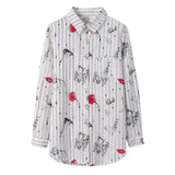 Fashion Polka Dot Print Shirt Lady Long Style Plus Size Casual Blouse 2021 Spring New Long Sleeve Blouses and Tops
