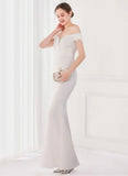 Fringe Tassels Off Shoulder Formal Mermaid Evening