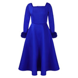 Party Dress Winter Temperament Elegant Hairy Decorative Dress African