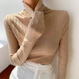Sweater Women's Long Sleeve 2021 Winter New Knitted Pullover Bottoming Shirt Slim Basic Top Korean Fashion