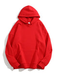 Women Hooded Sweatshirts Pullover Oversized Thick Solid Loose Cotton Sweatshirt Vintage Winter Hoodies Women Overzise
