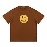Drewhouse Classic Smiley Face Printed Short-Sleeved High Street Tide Brand Casual Loose Couple T-Shirts-Outfit