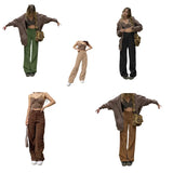 Corduroy Wide Leg Casual Female Autumn