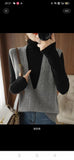 French Style V-Neckline Knitted Vest For Women's Spring And Autumn Style Sleeveless Sweater Vest With Shoulder Clip-Outfit