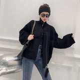 Japanese Streetwear Turtleneck Cardigans Korean Oversize Cardigan Knitted Coat Sweater Korean Chic Pockets