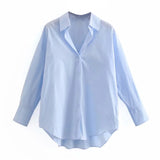Women Solid Office Lady Shirts Batwing Long Sleeve Turn Down Collar Blouses Candy Color Casual Loose Tops Chemise
