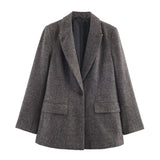 New Fashion Temperament Women's Suedo Texture Leather Coat