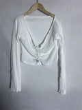 Fashion Suit Two Piece Set Women Chain Folds Tshirts Lace Up Sling Vest Sets Roupas Femme Y2k Clothes Korean Sexy Outfits-Outfit