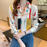 zebra print ladies shirts Women's Blouses 2021 Spring Autumn Long Sleeve Shirts Tops Blusas