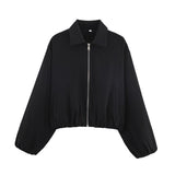 Homemade New Women's Styling Casual 4-Colored Ponpon Zipper