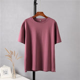 100% Cotton Oversized T Shirt Women Harajuku Basic Loose Short Sleeve Tees Soft Female Solid Tops Khaki Summer