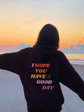 Style Fleece-lined Loose Hooded Fashionable
