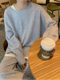 Winter Knitted Sweater Pant Sets Women Fashion O Neck Tops & High Waist Wide-Legged Pants Suits Female Solid Sporty