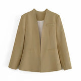 Office Ladies Long Sleeve Blazer + Trousers 2 Piece Set Blazer Suit Fashion Women's Pant Suit Simple Solid Color