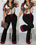 Independent Station New Spring / Summer 2023 Fashion Printed Zipper Jacket 2-Piece Set-Outfit