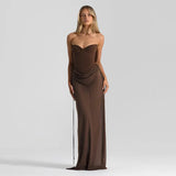 Summer New Women's Solid Color Sexy Drawback Sling Slings Small Vest