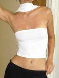Halter Strap Bandeau Top-Outfit