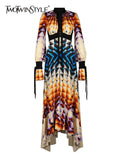 Casual Colorblock Dresses For Female O Neck Long Sleeve High Waist Colorblock Women's Dress Fashion New 2022