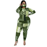 Plus Size Clothing 2 Piece Set Tracksuit Stretch Top and Pants Outfits Jogger Sweatsuit Matching Set Wholesale
