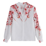 elegant Women Blouses flower shirts chiffon blouse 2020 Spring Blouse lantern sleeve Tops Shirts Blusas