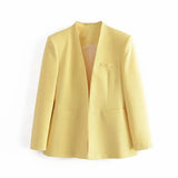 Office Ladies Long Sleeve Blazer + Trousers 2 Piece Set Blazer Suit Fashion Women's Pant Suit Simple Solid Color