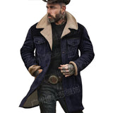 Autumn And Winter Men's Coat Velvet Jacket Multi-Pocket Zipper