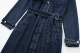 New Cowboy Belt Long Trench Coat 3607271-Outfit