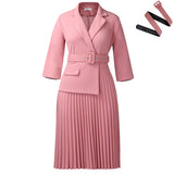 Women's Autumn And Winter Women's Suit And Collar Temperament Pressure Skirt African