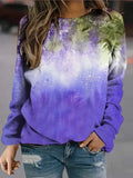 Landscape Flower Floral Print Long Sleeve
