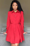 Ruffles Botton-Open Long Sleeve Shirt
