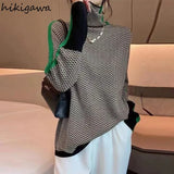 Pullovers Women's Clothing Turtleneck Fashion Jumper Korean Vintage Knitted Casual Sweaters Jacket Sueter De
