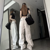 Side Zip Up Contrasting Straight Leg Sweatpants-Outfit