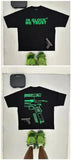 Men's T-Shirt Y2K Short-Sleeved Men's Former Dormitory Hip-Hop Loose Letter Printing Handsome Fried Street Round Collar Cotton Oversized T-Shirt-Outfit