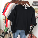 100% Cotton M-4XL T Shirt Solid Color Tshirt Basic Short Sleeve Women's Top Summer Couple O Neck Oversized T